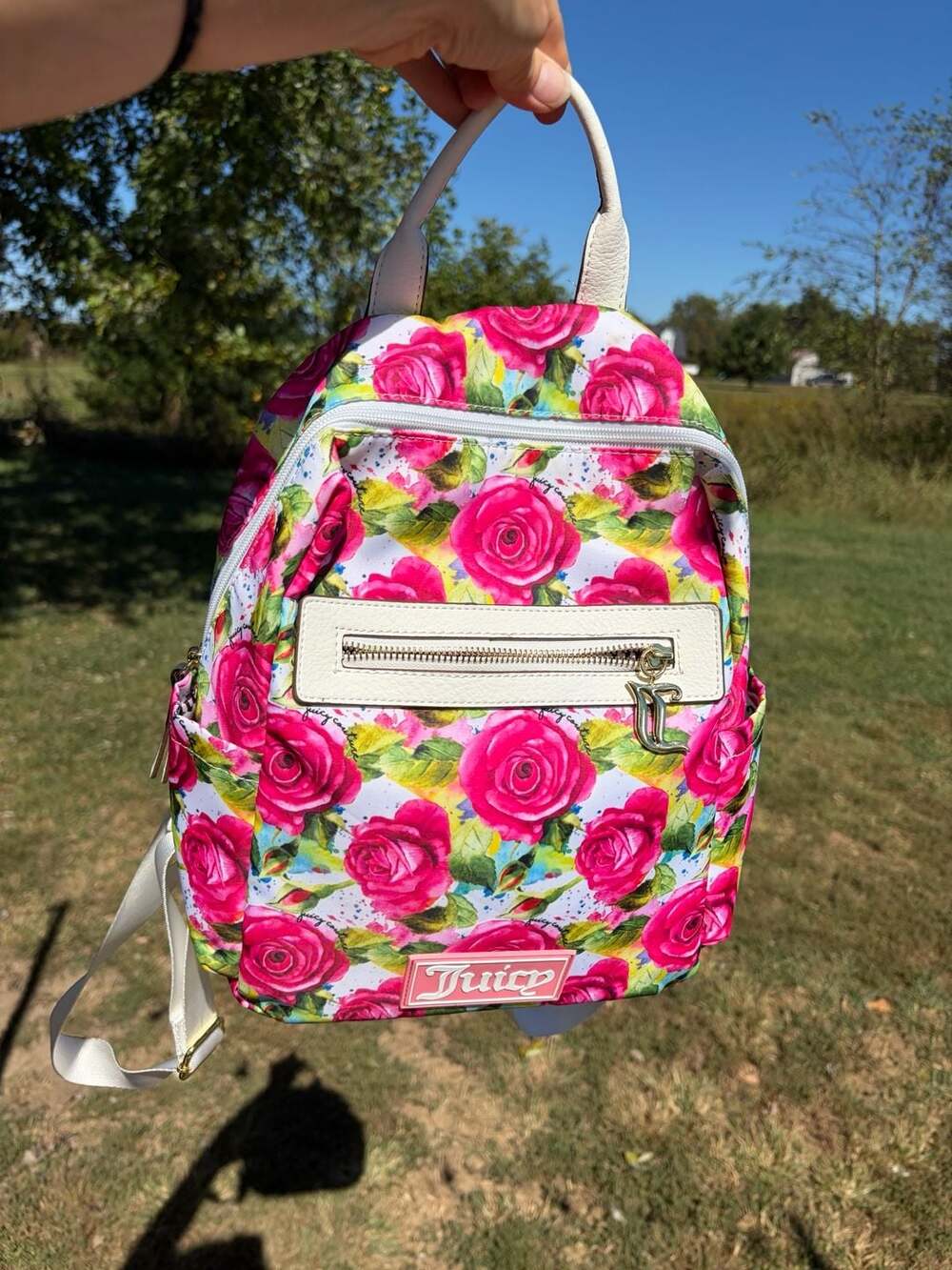 Juicy Couture Rose Floral Good Sport Mini Backpack